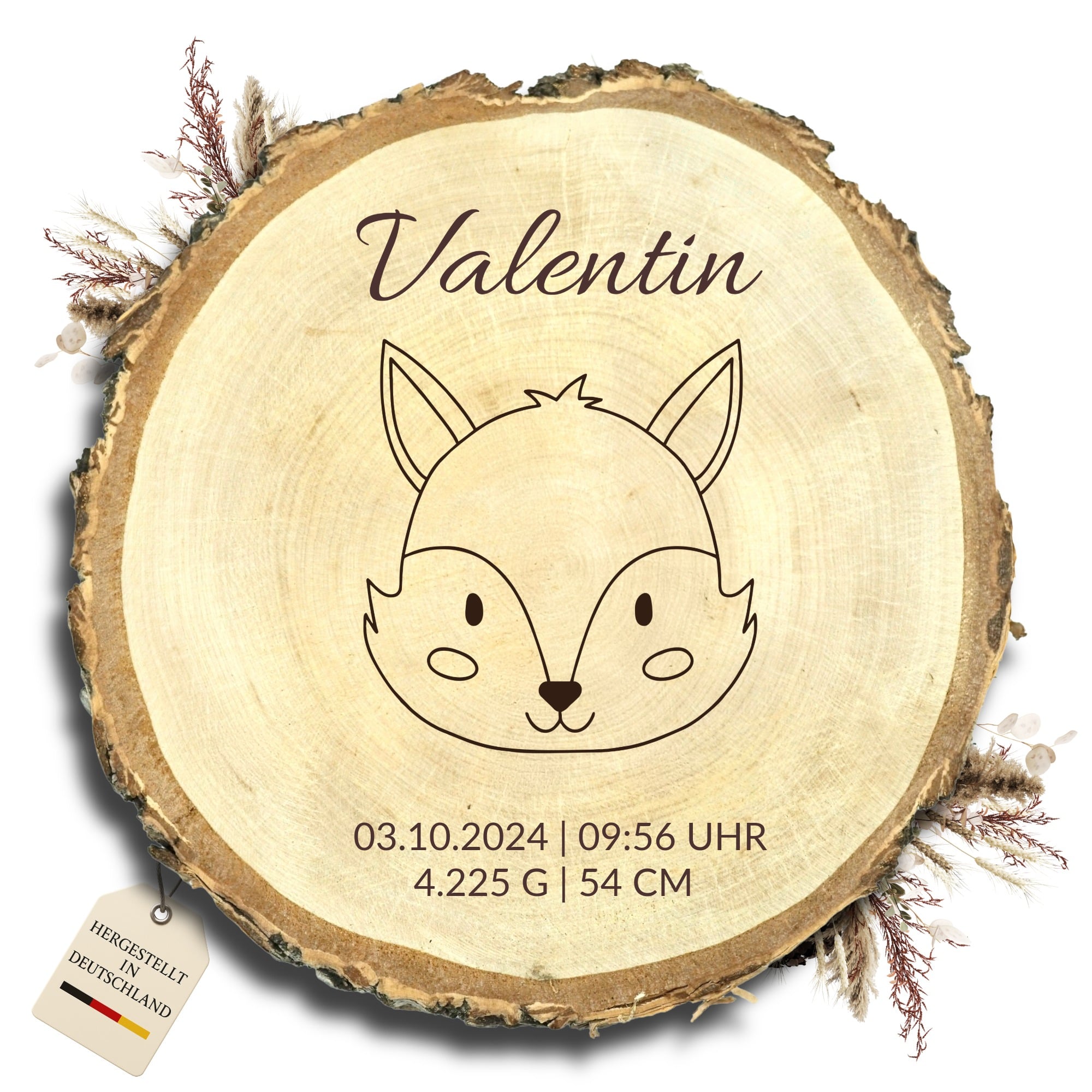 Baumscheibe Geburt "Fuchs"