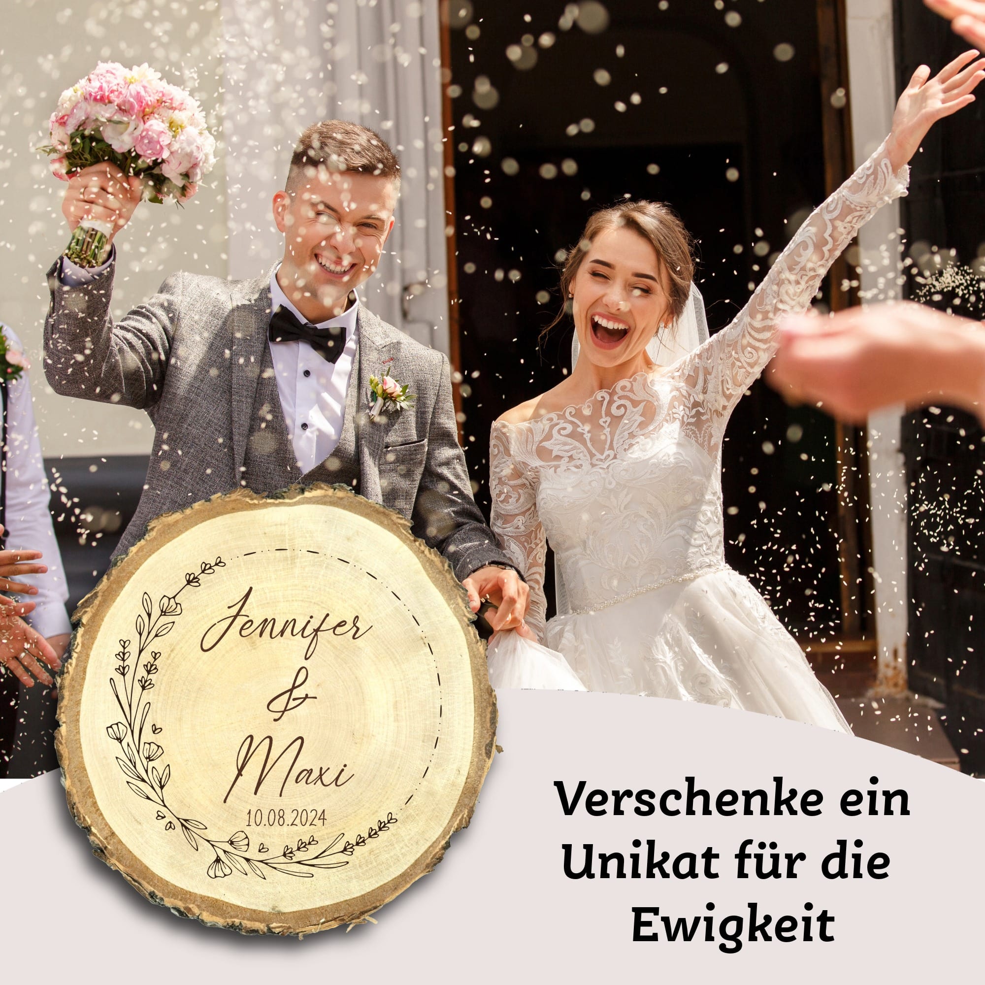 Baumscheibe Hochzeit "Blumenkranz"