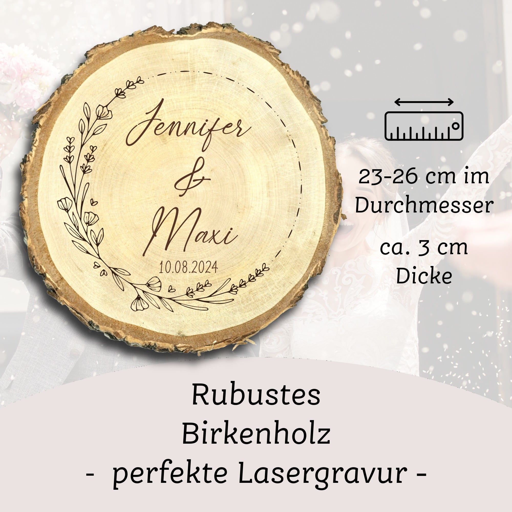 Baumscheibe Hochzeit "Blumenkranz"