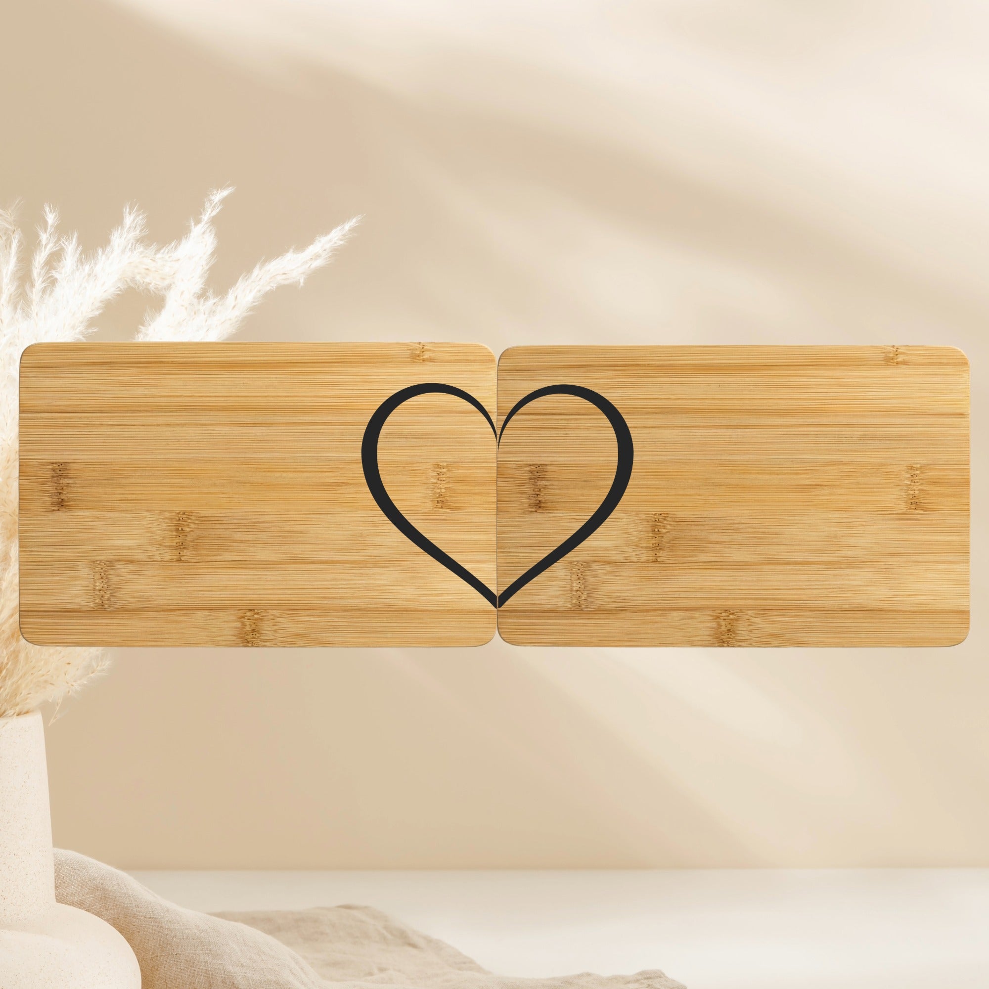 Bambus Brettchen Set Vorlage für Gravur