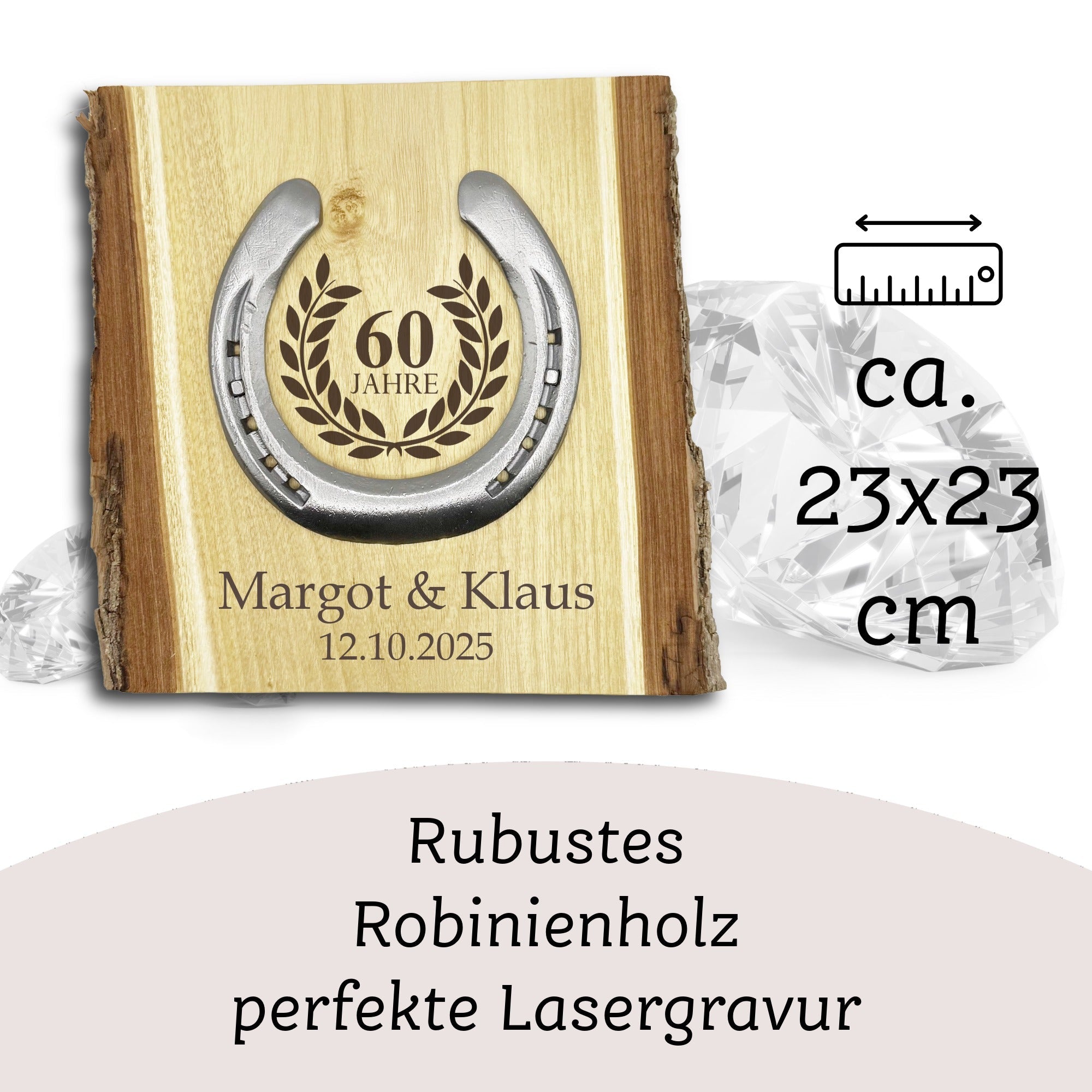 Glückshufeisen Landhaus "Diamanthochzeit"