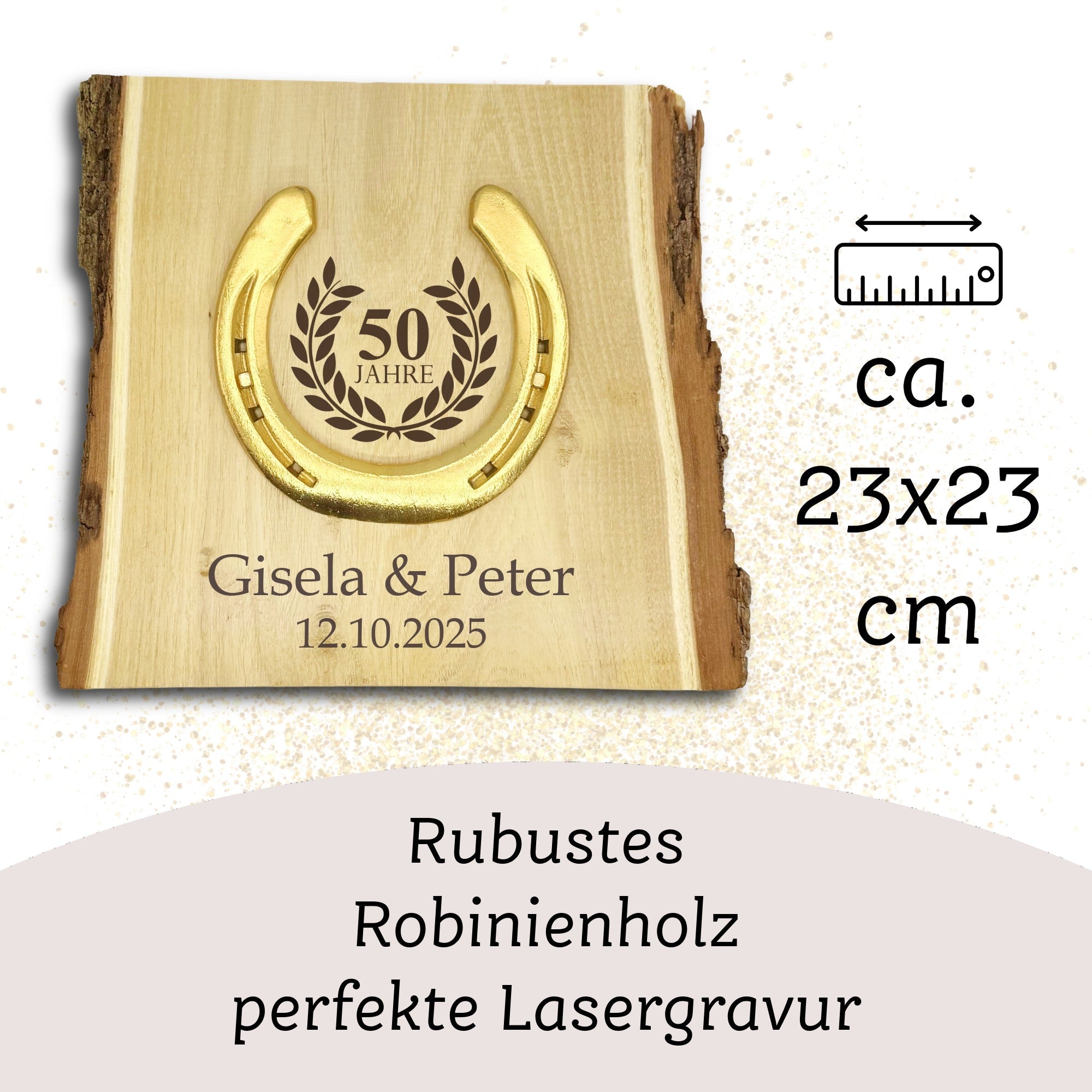 Glückshufeisen Landhaus "Goldene Hochzeit"