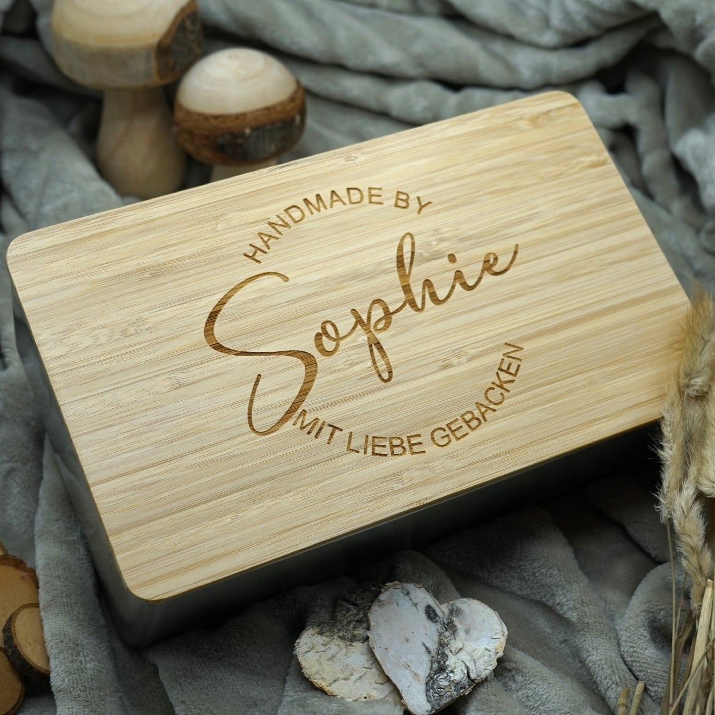 Personalisierte Keksdose "mit Liebe gebacken"
