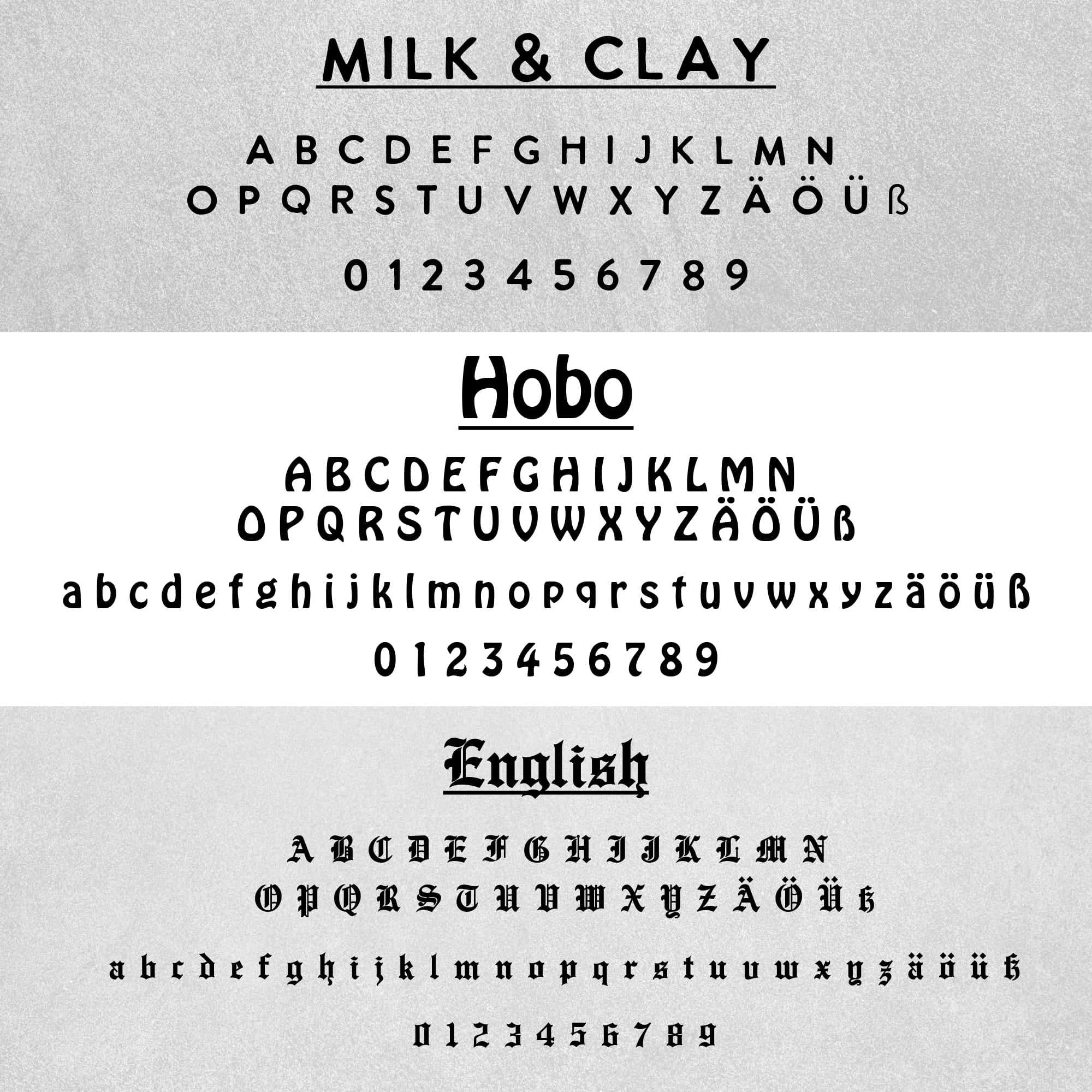 Auswahl Schriftarten