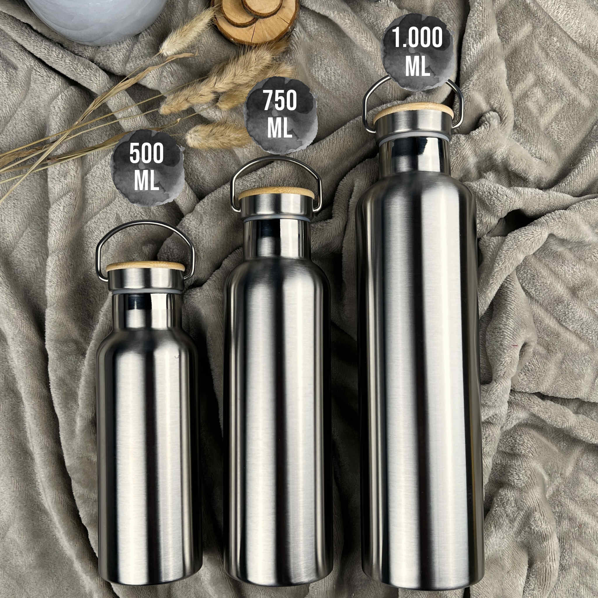 Trinkflasche Edelstahl "Dino"