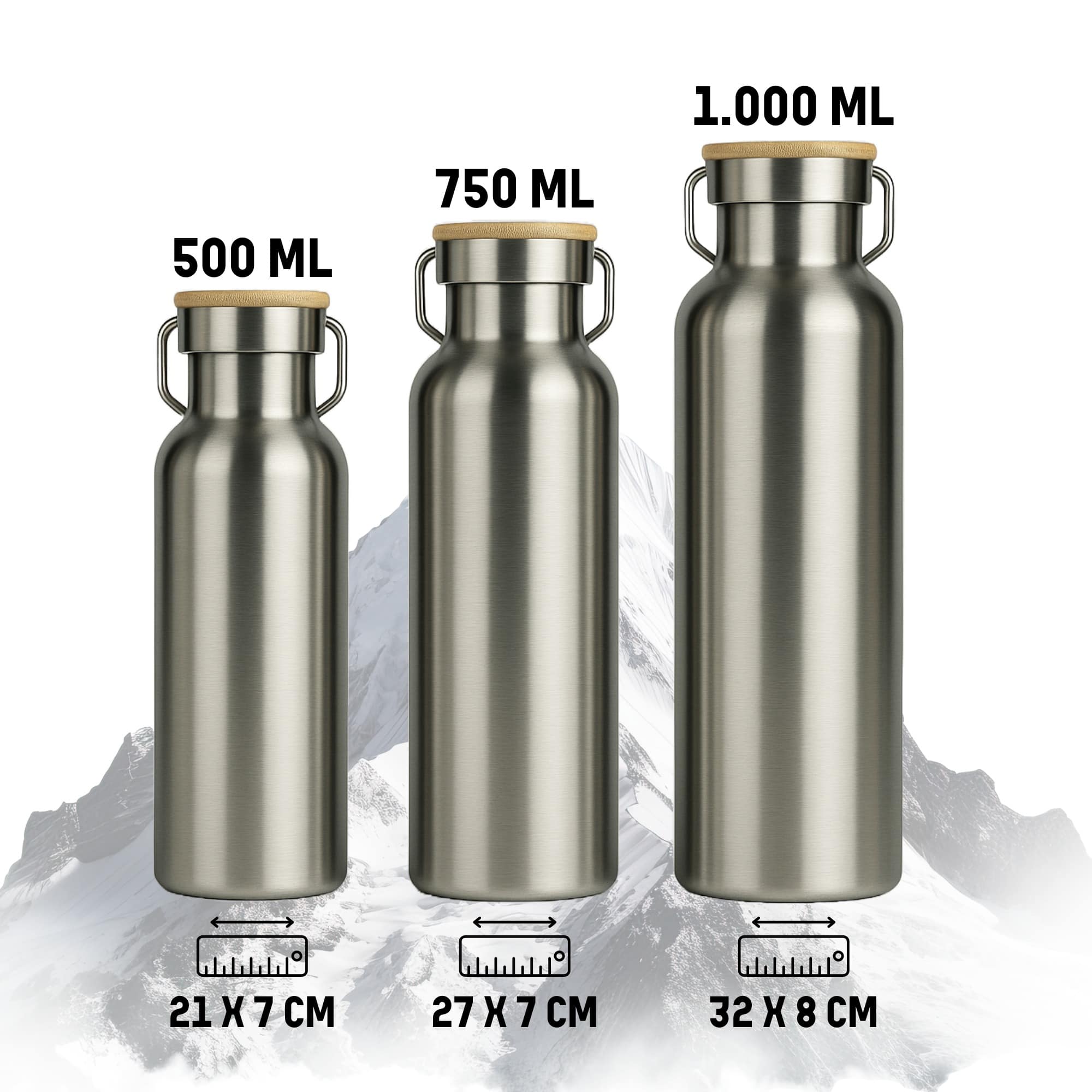 Trinkflasche Edelstahl "Wanderlust"