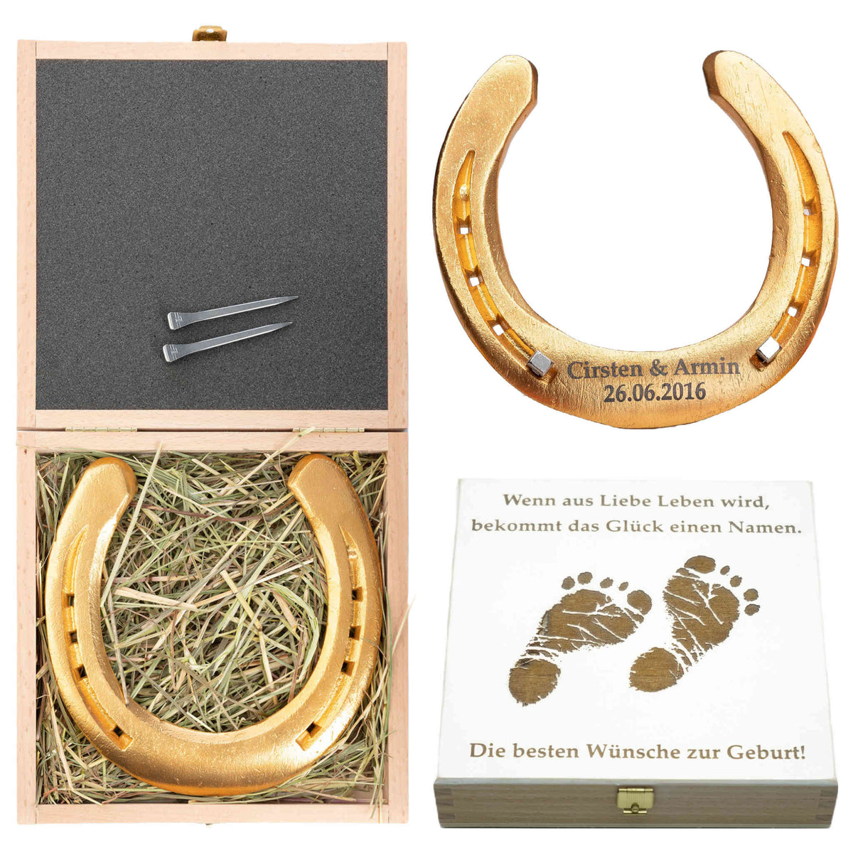 Geschenk zur Geburt – Vergoldet (24 Karat)