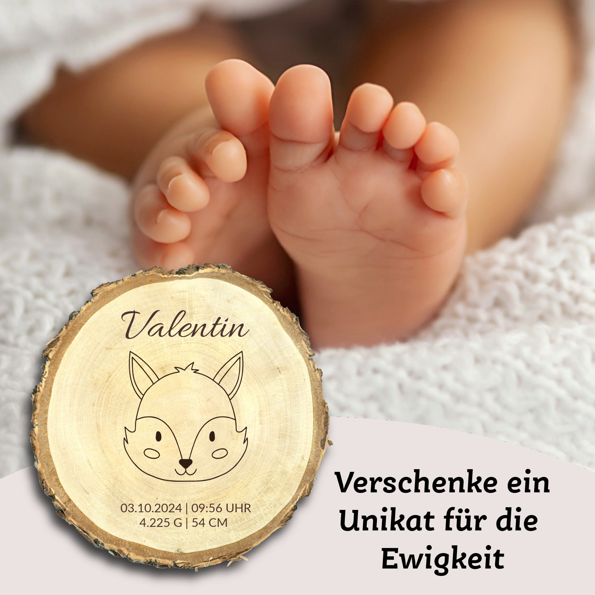 Baumscheibe Geburt "Fuchs"