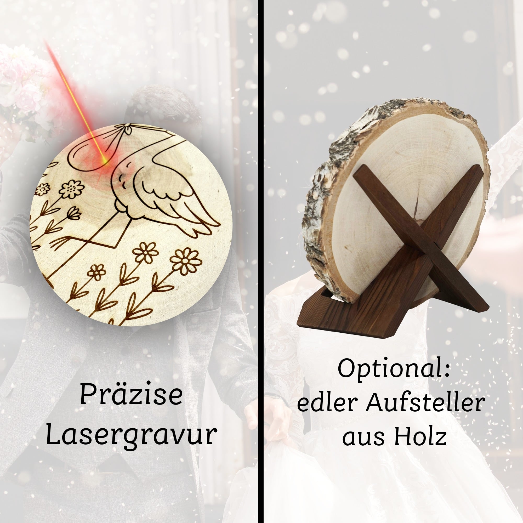 Baumscheibe Hochzeit "Herz"