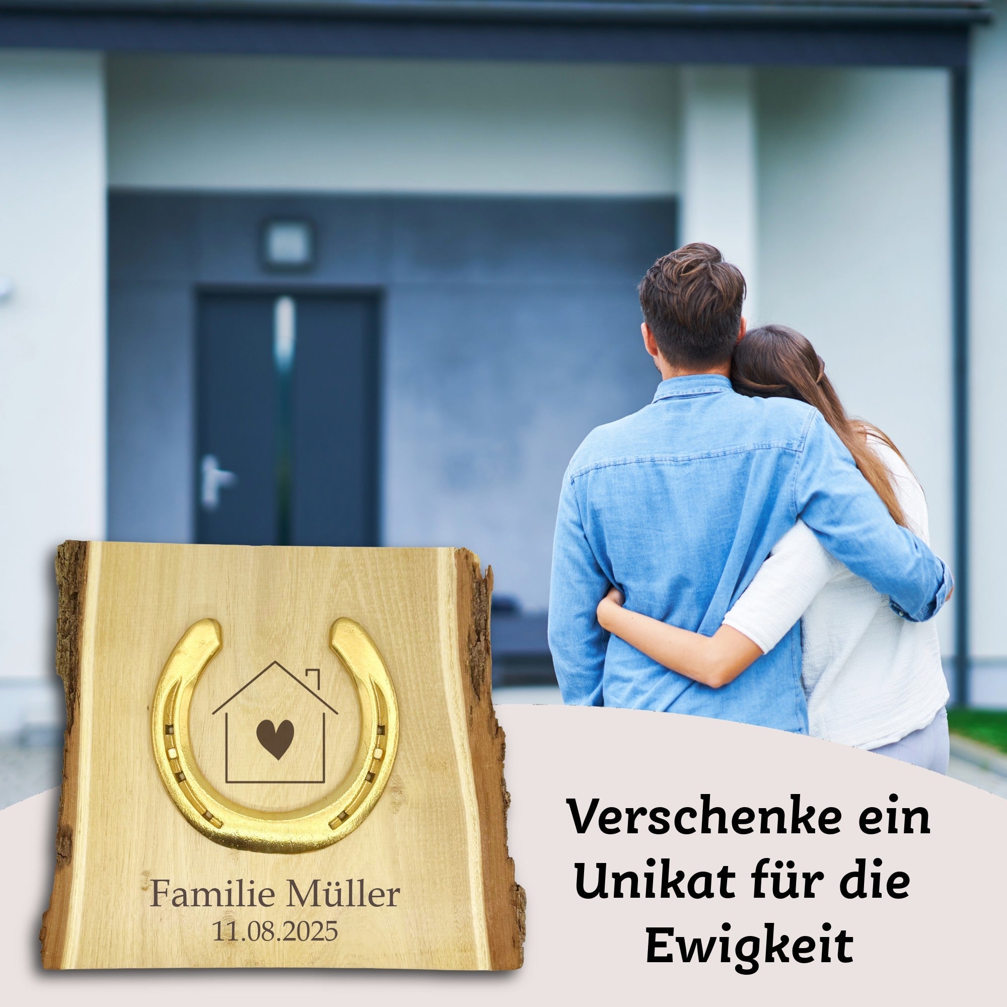 Glückshufeisen Landhaus "Richtfest & Einzug"