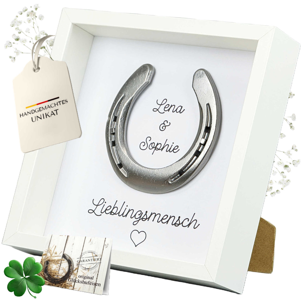 Geschenk für den Lieblingsmenschen – Poliert / weißer Rahmen
