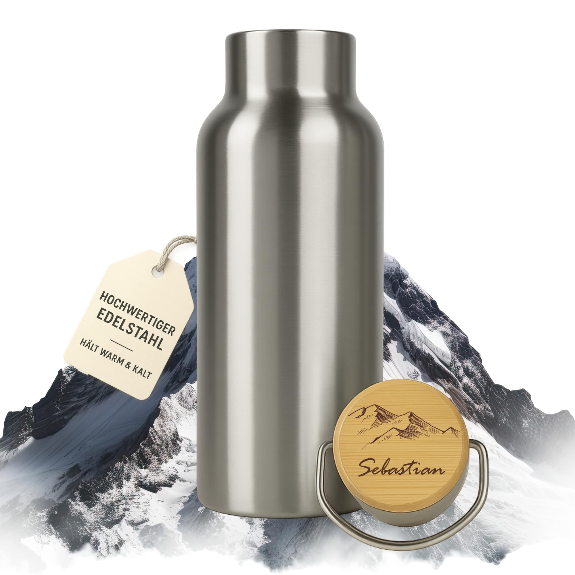 Trinkflasche Edelstahl "Wanderlust"